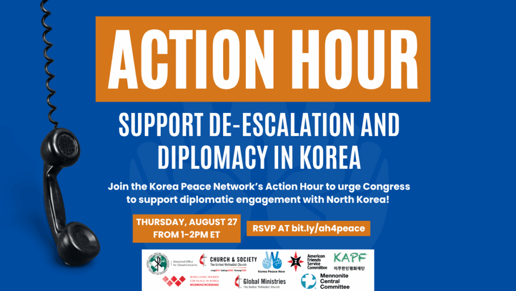 Action Hour to support de-escalation and diplomacy in Korea
